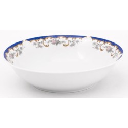 Σαλατιέρα πορσελάνης 23εκ. ΜΠΛΕ/ΚΑΦΕ ΓΚΡΙ ΛΟΥΛΟΥΔΙΑ