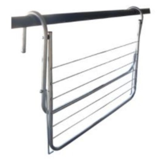 Απλώστρα μπαλκονιού αλουμινίου με σχοινιά 150x50εκ.