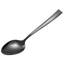 Kουτάλι φαγητού ανοξείδωτο 18/0 2.5mm 19,8εκ. Porto Black Shiny