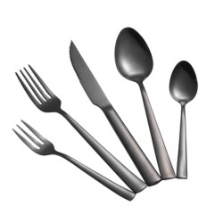 Σετ 30 μαχαιροπίρουνα ανοξείδωτα 18/0 μαύρα Porto Black Shiny