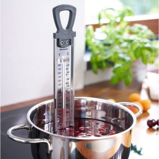 Θερμόμετρο μαρμελάδας/σιρόπι ανοξείδωτο από -40°C έως 200°C 30,4x5,1x1,7εκ.