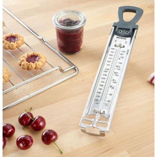 Θερμόμετρο μαρμελάδας/σιρόπι ανοξείδωτο από -40°C έως 200°C 30,4x5,1x1,7εκ.
