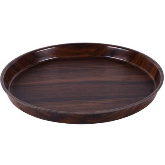 Δίσκος laminated αντιολισθητικός στρόγγυλος βαθύς καφέ Φ36εκ.