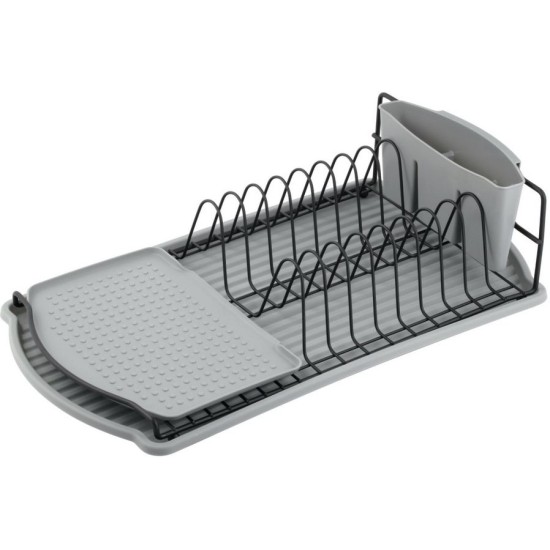 Πιατοθήκη studio γκρι/μαύρο 47,5x26,5x11εκ.