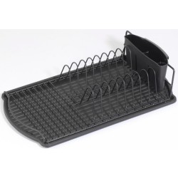 Πιατοθήκη studio μαύρο 47,5x26,5x11εκ.