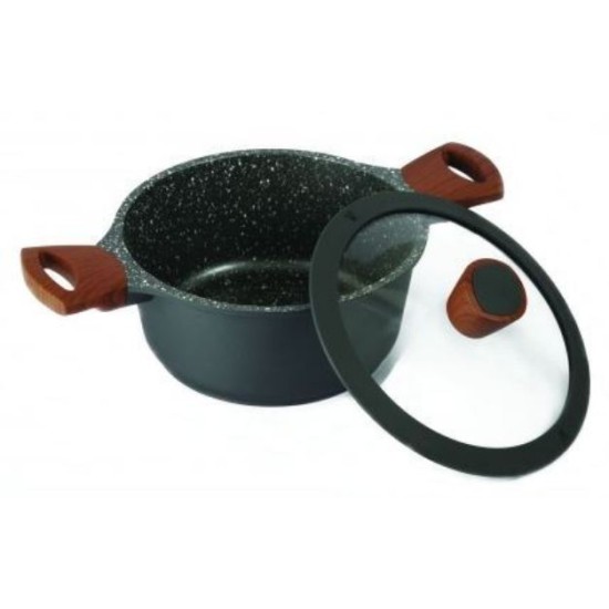 Χύτρα αντικολλητική από χυτό αλουμίνιο 4.5mm 24εκ. Stone