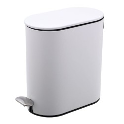 Πεντάλ μπάνιου ανοξείδωτο λευκό ματ soft close slim 5L