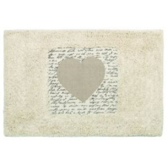 Πατάκι μπάνιου βαμβακερό 40x60εκ. Heart