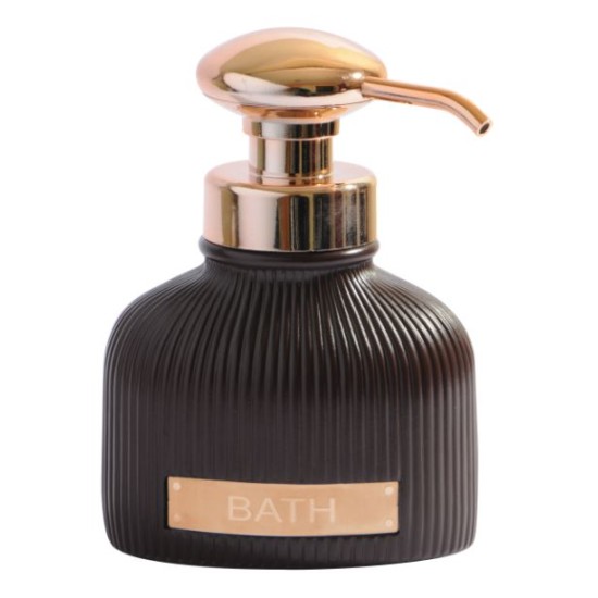 Δοχείο για κρεμοσάπουνο ρητίνη μπρονζέ 10,7x6,8x14,5εκ. ESTIA