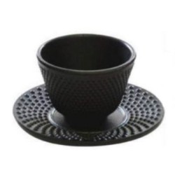 Σετ φλυτζάνι με πιατάκι μαντέμι μαύρο 125ml