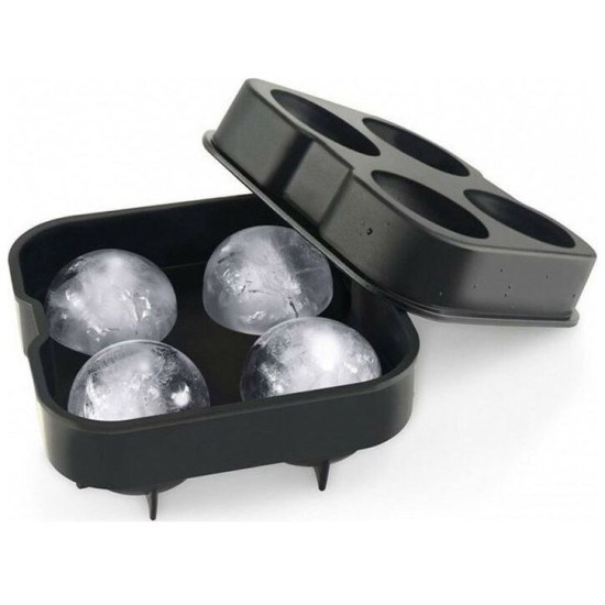 Καλούπι πάγου στρόγγυλο 4 θέσεων 12x12x6εκ.