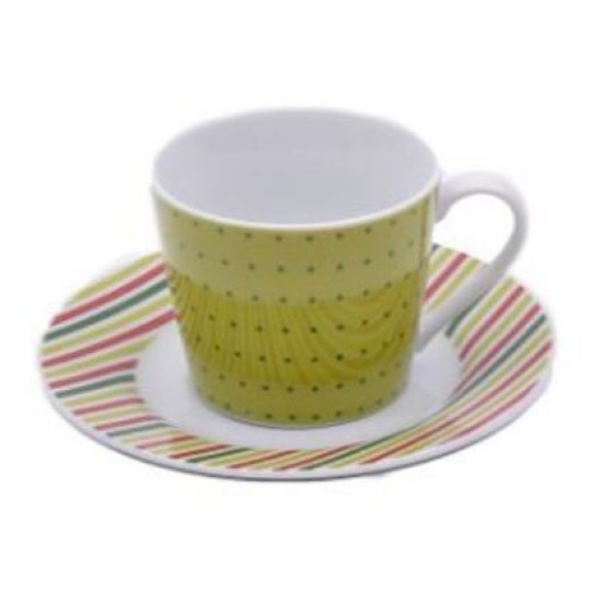 Σετ 6 φλυτζάνια καφέ λαχανί πουά 90cc