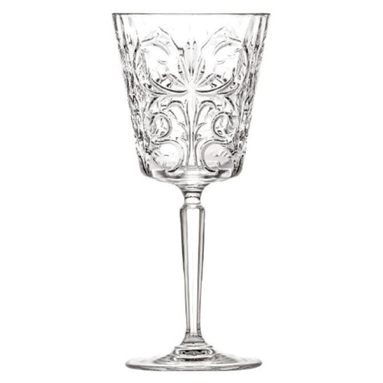 Ποτήρι κρασιού κρυστάλλινο με πόδι και ανάγλυφο 290ml TATTOO