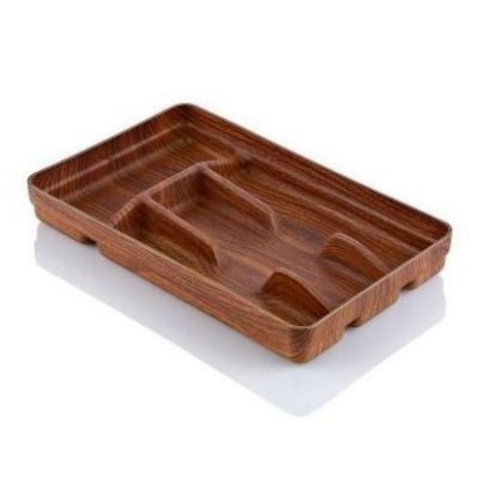 Κουταλοθήκη πλαστική καφέ 4 θέσεων 31x19x4εκ. EVELIN