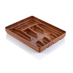 Κουταλοθήκη πλαστική καφέ 5 θέσεων 34x26x4,5εκ. EVELIN