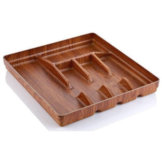 Κουταλοθήκη πλαστική καφέ 5 θέσεων 34,5x32x4,5εκ. EVELIN