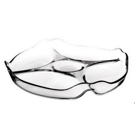 Ορντεβιέρα 4θέσεων γυάλινη στρόγγυλη 25,2x4,2εκ. Basic