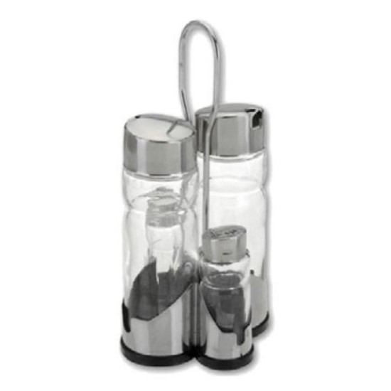 Σετ αλατοπίπερο-λαδόξυδο 4 θέσεων CoK