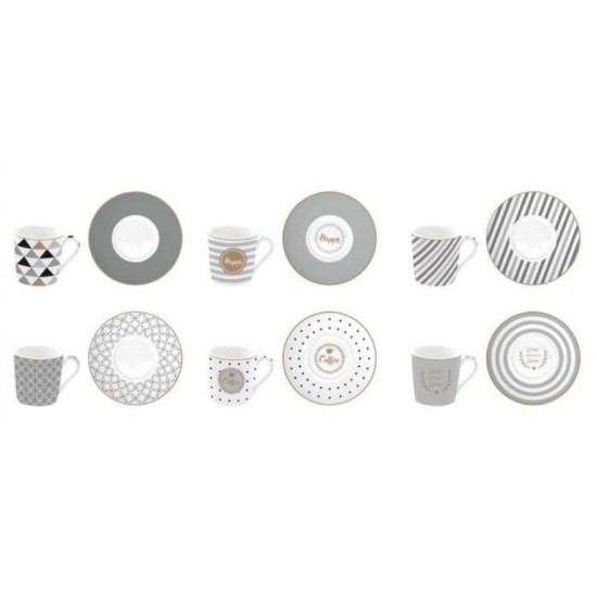 Σετ 6 φλυτζάνια καφέ 100ml Silver COFFEEMANIA