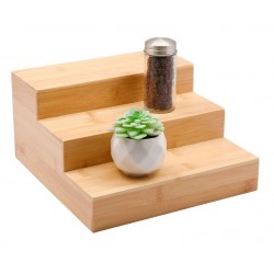 Βάση παρουσίασης 3 επιπέδων μπαμπού 25x24x13εκ.