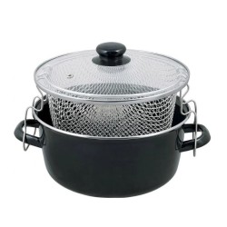 Φριτούρα εμαγιέ με καλάθι 24εκ.