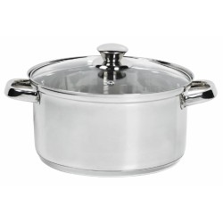 Χύτρα ανοξείδωτη με πυρίμαχο καπάκι 20εκ.