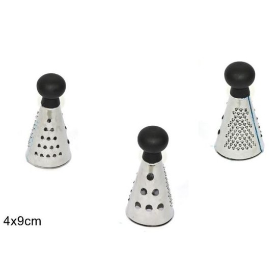 Τρίφτης mini στρόγγυλος ανοξείδωτο/πλαστικό 4x9εκ.