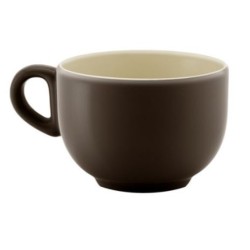 Μπωλ κεραμικό καφέ/κρεμ 40cl