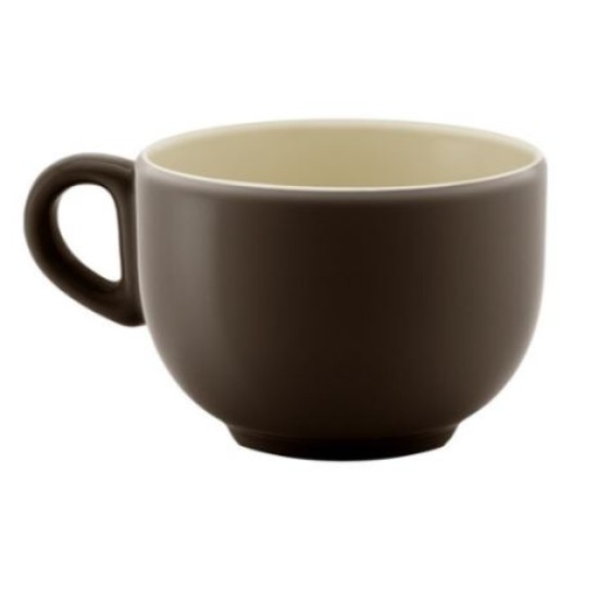 Μπωλ κεραμικό καφέ/κρεμ 40cl