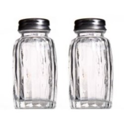 Σετ 2 αλατιέρες γυαλί/μέταλλο