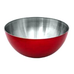 Μπωλ ανοξείδωτο κόκκινο 13x7εκ.