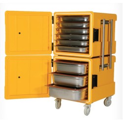 Δοχείο ισοθερμικό διπλό για GN 2/1 με μεντεσέ