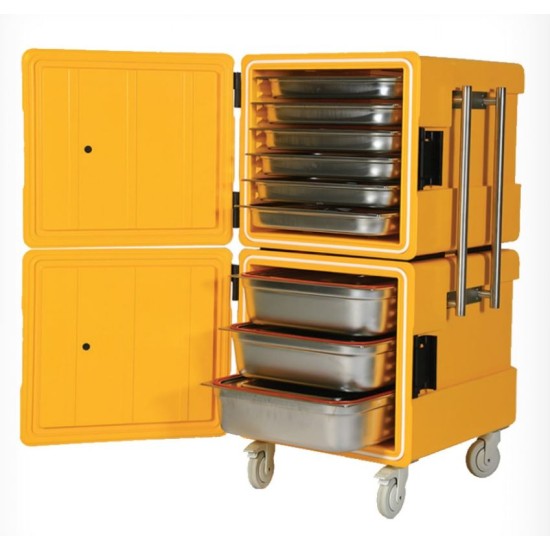 Δοχείο ισοθερμικό διπλό για GN 2/1 με μεντεσέ