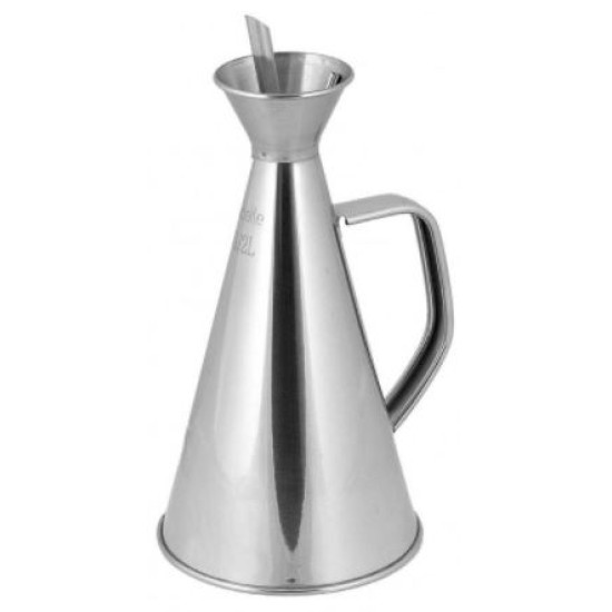 Δοχείο λαδιού με στόμιο inox 18/10 1L