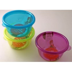 Φαγητοδοχείο πλαστικό στρόγγυλο χρωματιστό 250ml