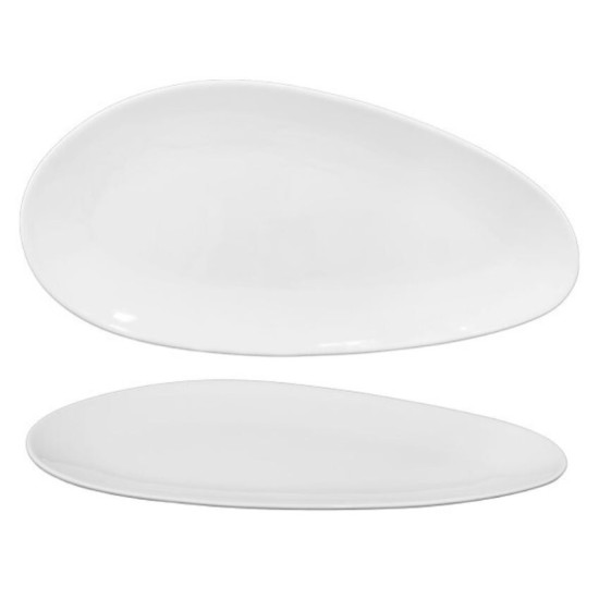 Πιατέλα πορσελάνης ασύμμετρη 41x20εκ. Silice Omega