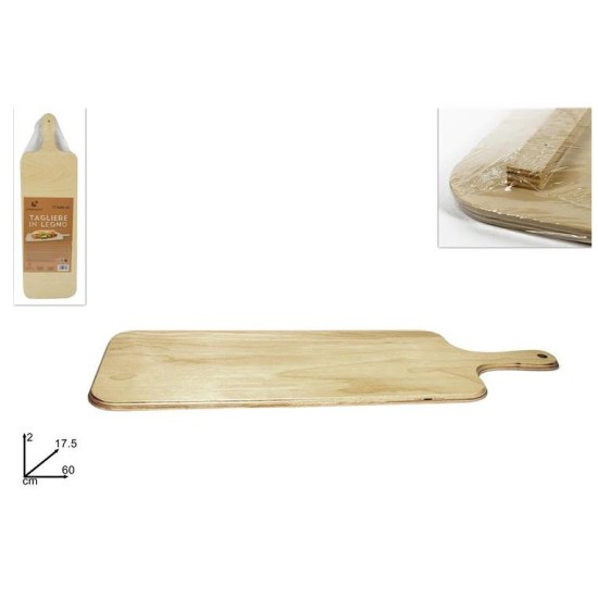 Πλατώ σερβιρίσματος ξύλινο με λαβή 60x17,5x2εκ.