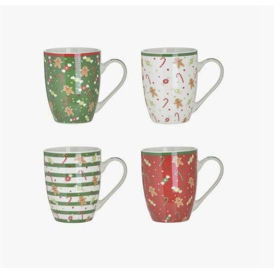 Σετ 4 κύπελα πορσελάνης 340cc