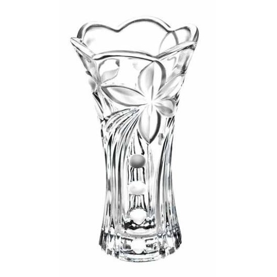 Ανθοδοχείο γυάλινο με σκάλισμα 20εκ.