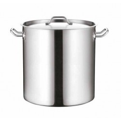 Μαρμίτα με καπάκι ανοξείδωτη 201 0.8mm 28x28εκ. 17L