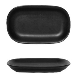 Ραβιέρα κεραμική μαύρη 21x12εκ. Organic Glam Black
