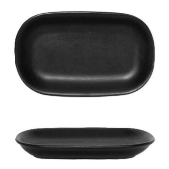 Ραβιέρα κεραμική μαύρη 21x12εκ. Organic Glam Black