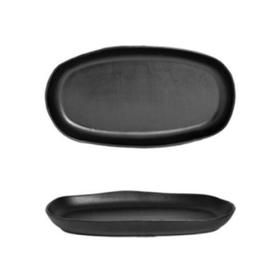 Ραβιέρα κεραμική μαύρη 29x17εκ. Organic Glam Black