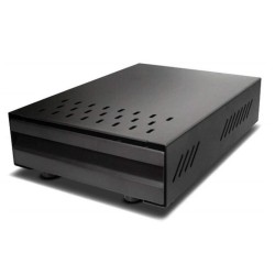 Συρταριέρα υπολειμμάτων καφέ μαύρο ματ 35x25x9εκ.