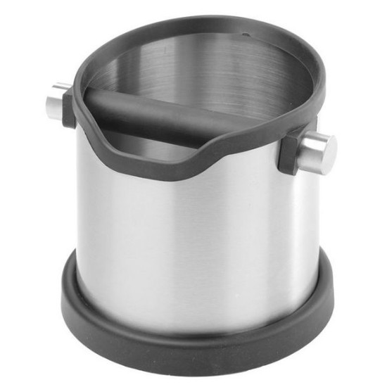 Knock box υπολειμμάτων καφέ inox/σιλικόνη 18,5x16,5εκ.