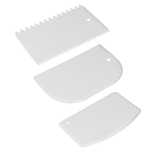 Σετ 3 σπάτουλες ζαχαροπλαστικής πλαστικές