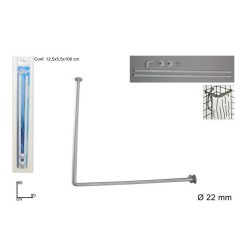 Σωλήνας μπάνιου μεταλλικός  γωνία 90x90εκ.