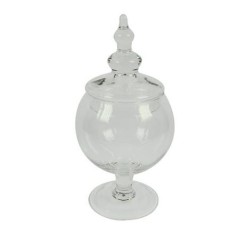 Φοντανιέρα γυάλινη με πόδι 15x32εκ.
