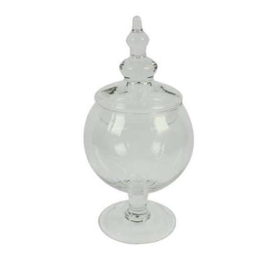 Φοντανιέρα γυάλινη με πόδι 15x32εκ.