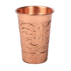 Ποτήρι κοκτέιλ χάλκινο με ανάγλυφο 35.5cl